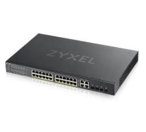 Коммутатор Smart L2 PoE+ Zyxel NebulaFlex GS1920-24HPv2, rack 19", 24xGE PoE+, 4xCombo (SFP/RJ-45), бюджет PoE 375 Вт