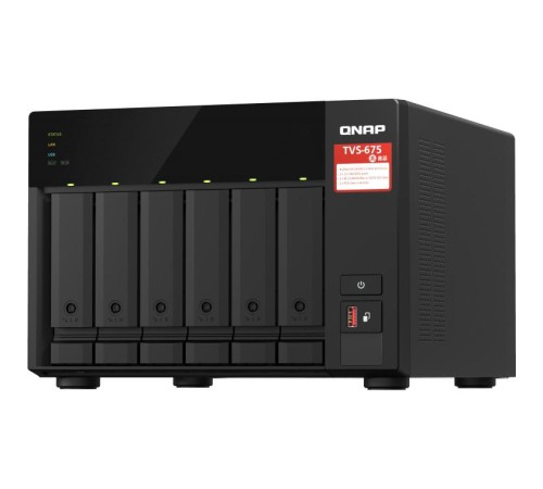 Сетевое хранилище без дисков/ SMB QNAP TVS-675-8G NAS, 6-tray w/o HDD, 2xM.2 SSD Slot, 1xHDMI-port. CPU 8-сore 64-bit x86 KX-U6580 2.5 GHz , 8GB DDR4 (1 x 8GB) up to 64GB (2 x 32GB), 2x 2.5 Gigabit LAN Сетевое хранилище без дисков/ SMB QNAP TVS-675-8G NAS, 6-tray w/o HDD, 2xM.2 SSD Slot, 1xHDMI-port. CPU 8-сore 64-bit x86 KX-U6580 2.5 GHz , 8GB DDR4 (1 x 8GB) up to 64GB (2 x 32GB), 2x 2.5 Gigabit LAN