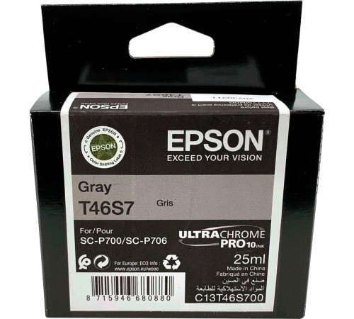 Картридж/ Singlepack Gray T46S7 UltraChromePro10 ink 25ml