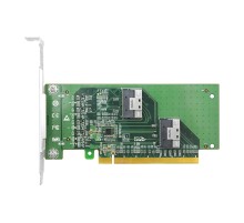 Адаптер для SSD/ PCIe x16 to Two SlimSAS SFF-8654 8i Adapter