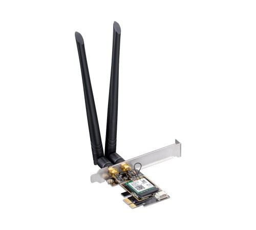 Адаптер Wi-Fi/ 3000Mbps Wi-Fi 6 / Bluetooth 5.0 PCI Express Adapter, Intel AX200 module, 2T2R, 2402Mbps at 5GHz + 574Mbps at 2.4GHz, 802.11ax/ac/a/b/g/n, 2 detachable antennas, Ver 1.0 Адаптер Wi-Fi/ 3000Mbps Wi-Fi 6 / Bluetooth 5.0 PCI Express Adapter, Intel AX200 module, 2T2R, 2402Mbps at 5GHz + 574Mbps at 2.4GHz, 802.11ax/ac/a/b/g/n, 2 detachable antennas, Ver 1.0