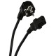 Кабель/ Кабель компьютер --> розетка 220V ( угловая Евровилка) <VDE> 3G*1mm2 VCOM <CE021-CU1.0-1.8> , 1,8 м