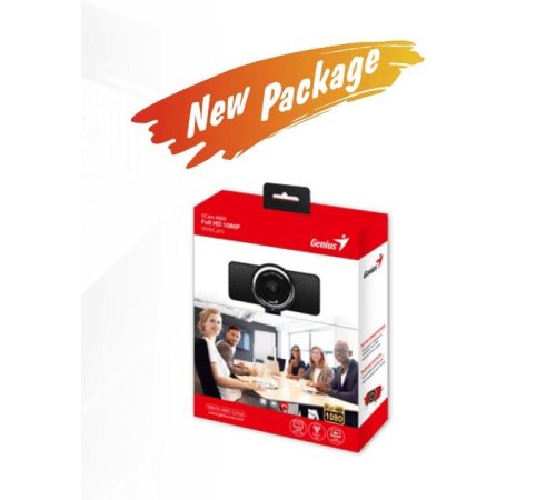 Веб-камера Genius ECam 8000 черная (Black) new package, 1080p Full HD, Mic, 360°, универсальное мониторное крепление, гнездо для штатива Веб-камера Genius ECam 8000 черная (Black) new package, 1080p Full HD, Mic, 360°, универсальное мониторное крепление, гнездо для штатива