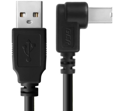 Greenconnect Кабель 1.0m USB 2.0, AM/BM угловой, черный, 28/28 AWG, экран, армированный, морозостойкий, GCR-UPC3M2-BB2S-1.0m Greenconnect Кабель 1.0m USB 2.0, AM/BM угловой, черный, 28/28 AWG, экран, армированный, морозостойкий, GCR-UPC3M2-BB2S-1.0m