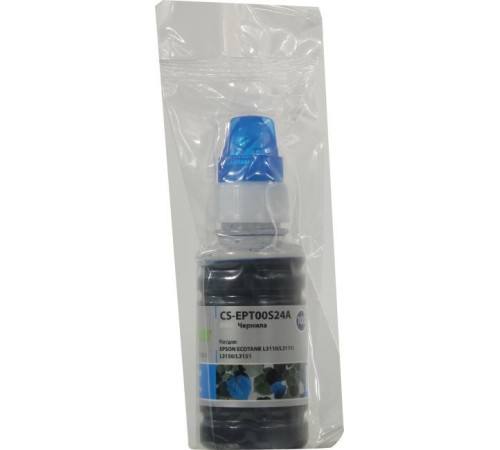 -/ Чернила Cactus CS-EPT00S24A 103C голубой 70мл для Epson L1110 Ecotank/L3100/L3101/L3110/L3150/L3151