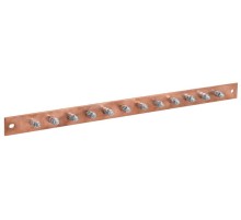 ITK Шина заземл. 483х25x3мм медь ШМТ М1 12 точек подключ. М6
