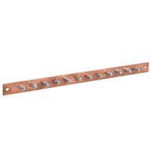 ITK Шина заземл. 483х25x3мм медь ШМТ М1 12 точек подключ. М6