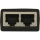 Разветвитель/ Разветвитель RJ-45 8P8C (F)<-->2 x 8P8C (F) ,FTP, ABS пластик, кат. 5eVCOM <CT252S>