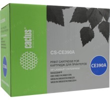 -/ Картридж лазерный Cactus CS-CE390A CE390A черный (10000стр.) для HP LJ M4555/M601/M602/M603