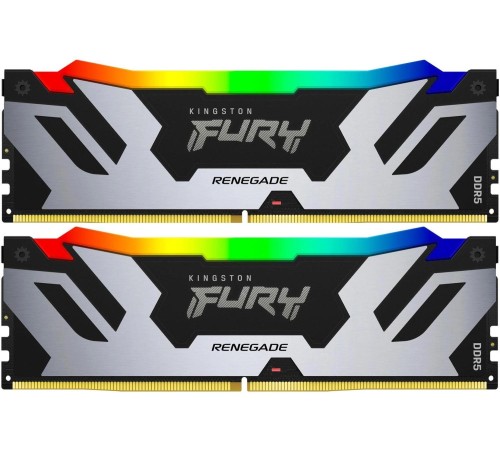 Память оперативная/ Kingston 32GB 7200MT/s DDR5 CL38 DIMM (Kit of 2) FURY Renegade RGB XMP Память оперативная/ Kingston 32GB 7200MT/s DDR5 CL38 DIMM (Kit of 2) FURY Renegade RGB XMP