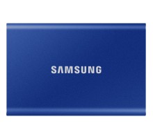 Внешние HDD и SSD/ Samsung External SSD T7, 1000GB, Type-C, USB 3.2 Gen2, R/W 1050/1000MB/s, 85x57x8mm, Indigo Blue (12 мес.)