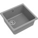 Кухонная мойка RIVELATO RIVELATO Мойка BERKANA 45 1-чаш 485*455, монтаж: универсальный, материал: кварц, цвет: серый металлик