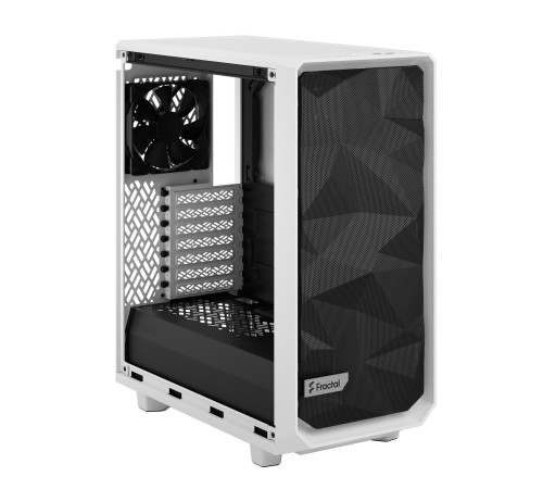 Корпус ПК без блока питания/ Case Fractal Design Meshify 2 Compact TG Clear Tint, Midi-Tower, 2x140mm + 1x120mm, 2xUSB-A 3.2 + 1xUSB 3.2 Type-C ATX, mATX, mITX White