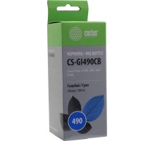 -/ Чернила Cactus CS-GI490CB GI-490 голубой 100мл для Canon Pixma G1400/G2400/G3400