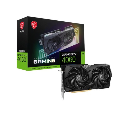Видеокарта/ VGA MSI NVIDIA GeForce RTX 4060 GAMING 8G 8GB, GDDR6/128-bit, PCIe 4.0, 1xHDMI 2.1, 3xDP, 2-slot