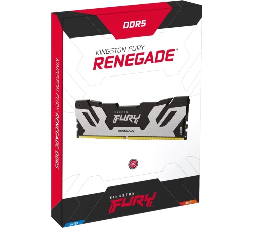 Память оперативная/ Kingston 32GB 6400MT/s DDR5 CL32 DIMM (Kit of 2) FURY Renegade Silver XMP Память оперативная/ Kingston 32GB 6400MT/s DDR5 CL32 DIMM (Kit of 2) FURY Renegade Silver XMP