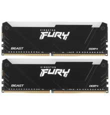 Память оперативная/ Kingston 64GB 3600MT/s DDR4 CL18 DIMM (Kit of 2) FURY Beast RGB