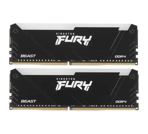 Память оперативная/ Kingston 64GB 3600MT/s DDR4 CL18 DIMM (Kit of 2) FURY Beast RGB Память оперативная/ Kingston 64GB 3600MT/s DDR4 CL18 DIMM (Kit of 2) FURY Beast RGB