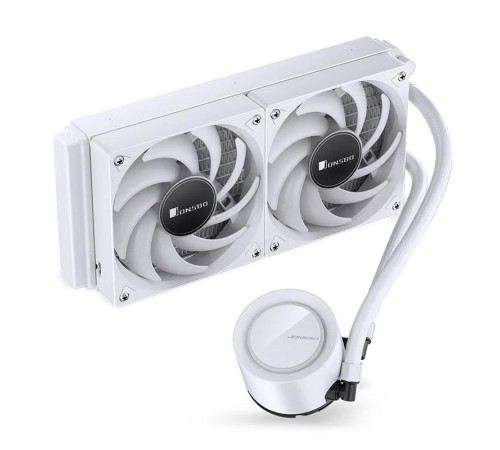 Система жидкостного охлаждения/ Water Cooling System JONSBO TG-240 White (260W, 240mm, White, ARGB/ Fans: 2x120mm, 66.19CFM, 35.4dBA, 1800RPM/ Pump height 72mm, 30dBA, 2400RPM, Rad thickness 27mm/ S: 1700, 1200, 115X, AM5, AM4) Система жидкостного охлаждения/ Water Cooling System JONSBO TG-240 White (260W, 240mm, White, ARGB/ Fans: 2x120mm, 66.19CFM, 35.4dBA, 1800RPM/ Pump height 72mm, 30dBA, 2400RPM, Rad thickness 27mm/ S: 1700, 1200, 115X, AM5, AM4)