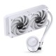 Система жидкостного охлаждения/ Water Cooling System JONSBO TG-240 White (260W, 240mm, White, ARGB/ Fans: 2x120mm, 66.19CFM, 35.4dBA, 1800RPM/ Pump height 72mm, 30dBA, 2400RPM, Rad thickness 27mm/ S: 1700, 1200, 115X, AM5, AM4)