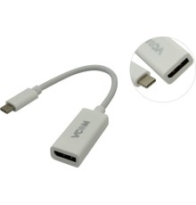 Кабель-адаптер/ Кабель-адаптер USB 3.1 Type-Cm --> DP(f) 3840x2160@30Hz, 10Gbps , 0,15m VCOM <CU422>
