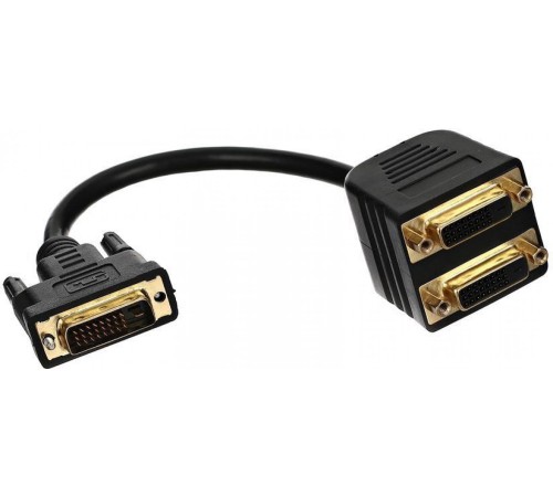 Кабель/ Кабель-разветвитель DVI-M --> 2X-DVI-F 0.2m , Telecom (TA655)