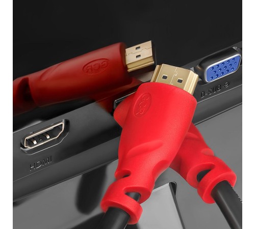 Greenconnect Кабель 10.0m HDMI версия 2.0, HDR 4:2:0, Ultra HD, 4K 60 fps 60Hz/5K*30Hz, 3D, AUDIO, 18.0 Гбит/с, 28/28 AWG, OD7.3mm, тройной экран, черный, красные коннекторы, GCR-HM351-10.0m Greenconnect Кабель 10.0m HDMI версия 2.0, HDR 4:2:0, Ultra HD, 4K 60 fps 60Hz/5K*30Hz, 3D, AUDIO, 18.0 Гбит/с, 28/28 AWG, OD7.3mm, тройной экран, черный, красные коннекторы, GCR-HM351-10.0m
