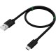 GCR Кабель 1.0m MicroUSB, черный, быстрая зарядка, 28/24 AWG, GCR-53606