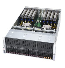 Шасси серверное Supermicro A+ 4U Server 4124GS-TNR noCPU(2)7003/7002 EPYC/TDP 280W/no DIMM(32)/SATARAID HDD(35)SFF+HDD(2)SFF NVMe(4)SFF/2x1Gbe/ support up to 8 double/ width GPU