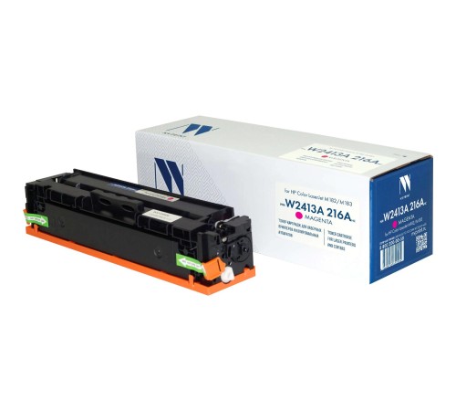 -/ Тонер-картридж NVP (БЕЗ ЧИПА) (БЕЗ ГАРАНТИИ) NV-W2413A 216A Magenta для HP Color LaserJet M182/M183 (850k)