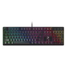Клавиатура проводная Dareu EK1280s Black (черный), подсветка Rainbow, D-свитчи Red (linear), раскладка клавиатуры ENG/RUS