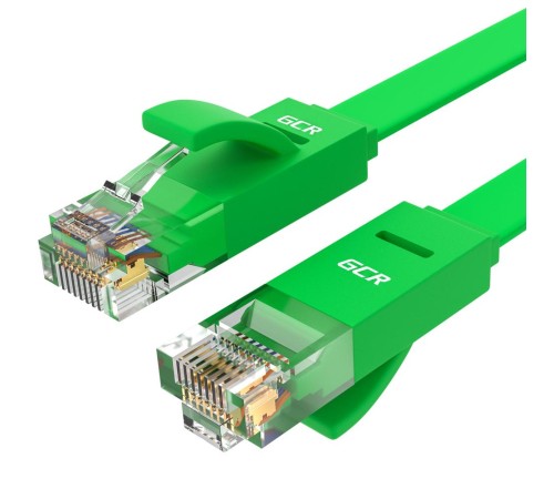 Greenconnect Патч-корд PROF плоский прямой 15.0m, UTP медь кат.6, зеленый, позолоченные контакты, 30 AWG, GCR-LNC625-15.0m, ethernet high speed 10 Гбит/с, RJ45, T568B Greenconnect Патч-корд PROF плоский прямой 15.0m, UTP медь кат.6, зеленый, позолоченные контакты, 30 AWG, GCR-LNC625-15.0m, ethernet high speed 10 Гбит/с, RJ45, T568B