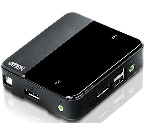 2-х портовый KVM-коммутатор с поддержкой USB, DisplayPort