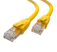 GCR Патч-корд прямой 2.0m UTP кат.6, желтый, 24 AWG, литой, ethernet high speed, RJ45, T568B, GCR-52371