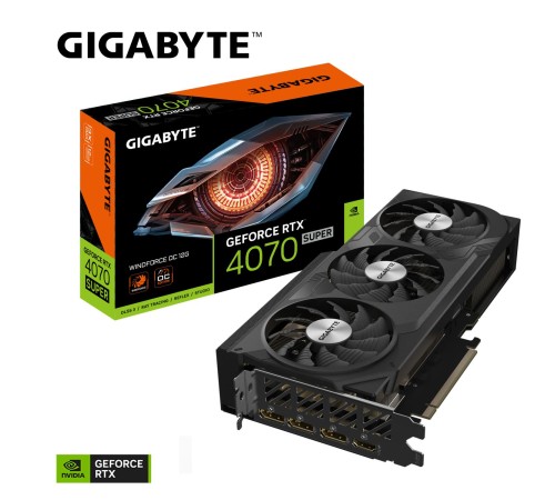 Видеокарта/ VGA GIGABYTE NVIDIA GeForce RTX 4070 SUPER 12GB, GDDR6X/192-bit, PCIe 4.0, 2xHDMI 2.1, 3xDP, 2.5-slot
