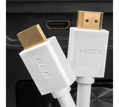 Greenconnect Кабель 0.5m HDMI версия 2.0 HDR 4:2:2, Ultra HD, 4K 60 fps 60Hz/5K*30Hz, 3D, AUDIO, 18.0 Гбит/с, 28/28 AWG, OD7.3mm, тройной экран, белый, GCR-HM761-0.5m Greenconnect Кабель 0.5m HDMI версия 2.0 HDR 4:2:2, Ultra HD, 4K 60 fps 60Hz/5K*30Hz, 3D, AUDIO, 18.0 Гбит/с, 28/28 AWG, OD7.3mm, тройной экран, белый, GCR-HM761-0.5m