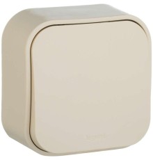 Quteo Выключатель 10A 1-клав., сл. кость