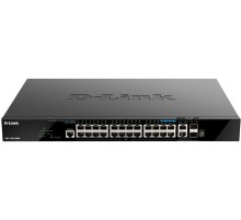 Коммутатор/ DGS-1520-28MP Managed L3 Stackable Switch 20x1000Base-T PoE, 4x2.5GBase-T PoE, 2x10GBase-T, 2x10GBase-X SFP+, PoE Budget 370W (740W with DPS-700), CLI, RJ45 Console, RPS
