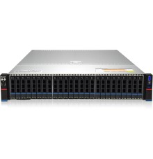 Серверная платформа/ Gooxi SR201-D25RE 2U 25 bay server with expander bp,based on AMD 7003 2 riser cards of PCIe4.0(X32 to x16x8) 2x rear SAS/SATA 2x rear NVME 1300W 1+1 PSU EU power cables rail kit