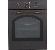 Встраиваемый духовой шкаф Korting/ Calabria, 59.6 х 45 x 55 см, Духовой шкаф в ретро-дизайне, ширина 45 см, аналоговые часы в классическом стиле Frank Muller, таймера с функцией отключения, 9 режимов нагрева, объем духовки 45 л, телескопические направляющ