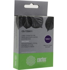 -/ Картридж ленточный Cactus CS-TZE611 TZe-611 черный для Brother 1010/1280/1280VP/2700VP