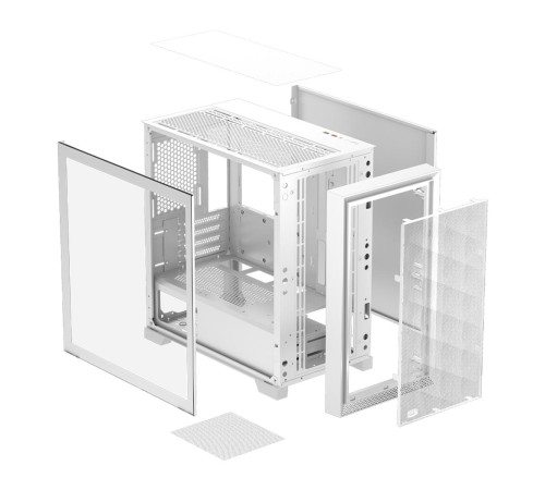 Корпус без блока питания/ Case PCCooler C3D310 WH, Mini-Tower, TG, Mesh, no fans, 2xUSB-A 3.0, mATX, mITX White