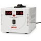 Стабилизатор POWERMAN AVS 1000D, ступенчатый регулятор, цифровые индикаторы уровней напряжения, 1000ВА, 140-260В, максимальный входной ток 7А, 2 евророзетки, IP-20, напольный, 200мм х 150мм х 140мм, 2,3 кг./ Stabilizer POWERMAN AVS 1000D, step-type regul