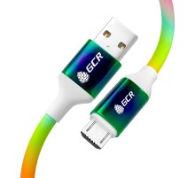 GCR Кабель 1.2m MicroUSB быстрая зарядка, GRADIENT, 28/22 AWG, GCR-53981