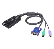 Модуль удлинителя, SVGA+KBD+MOUSE PS/2,  50 метр., для подкл. комплекта перключат. KH1508A/1516A/1508Ai/1516Ai/2508A/2516A/KL1508A/KL1516A, макс.разреш. 1280х1024, RJ45+HD-DB15+2х6MINIDIN, Female+3xMale, без Б.П., (DDC2B) [KA7520]/ PS/2 CPU Module for KH2