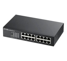 Коммутатор/ ZYXEL GS1100-16 Switch, 16xGE, rack 19 ", silent