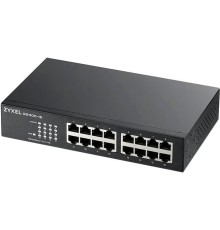 Коммутатор/ ZYXEL GS1100-16 Switch, 16xGE, rack 19 ", silent