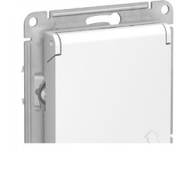 ATLASDESIGN AQUA РОЗЕТКА с заземл. со шторк с крышк., 16А, IP44, механизм, БЕЛЫЙ