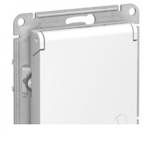 ATLASDESIGN AQUA РОЗЕТКА с заземл. со шторк с крышк., 16А, IP44, механизм, БЕЛЫЙ