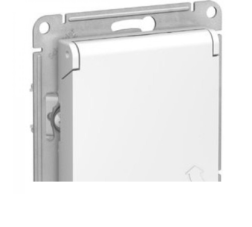 ATLASDESIGN AQUA РОЗЕТКА с заземл. со шторк с крышк., 16А, IP44, механизм, БЕЛЫЙ